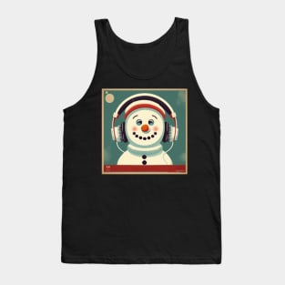 Vintage Snowman Unique Winter Music Lover Gift Tank Top